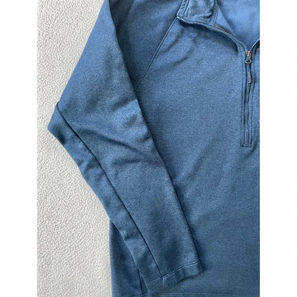 The North Face Mens Medium Quarter Zip Fleece Pullover Blue Heather A2VE5HKW